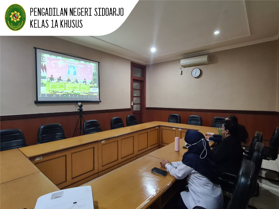 PENGADILAN NEGERI SIDOARJO IKUTI PEMBINAAN OLEH PIMPINAN MAHKAMAH AGUNG SECARA VIRTUAL - 11 DESEMBER 2023